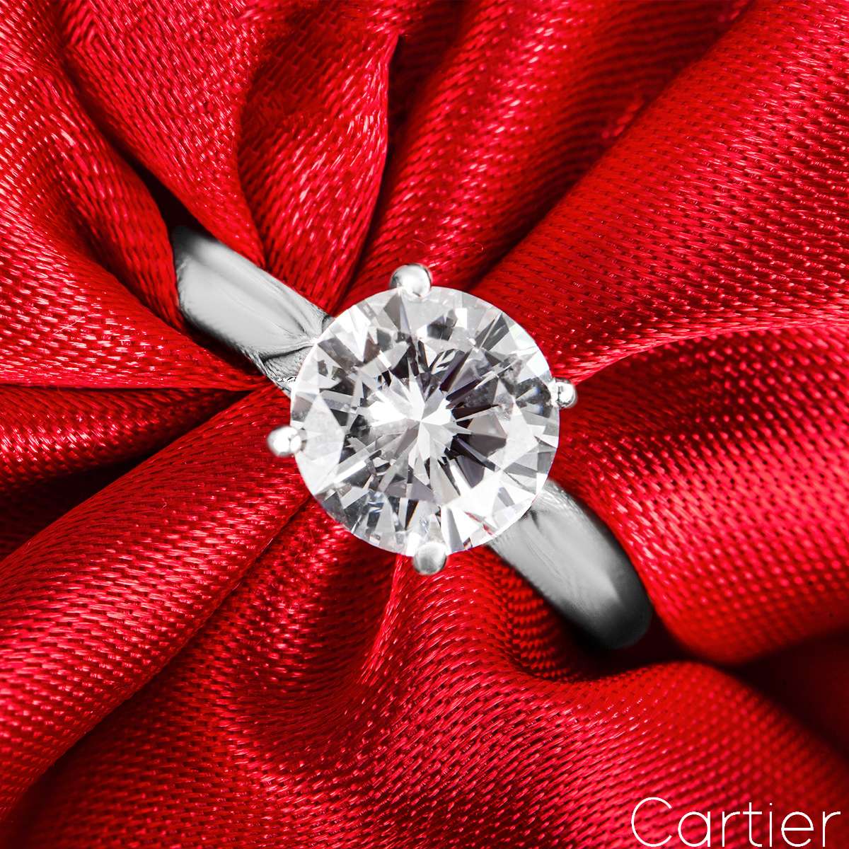 Cartier Agrafe Estate 18K White Gold Diamond Ring 0.86ct – A. Brandt + Son